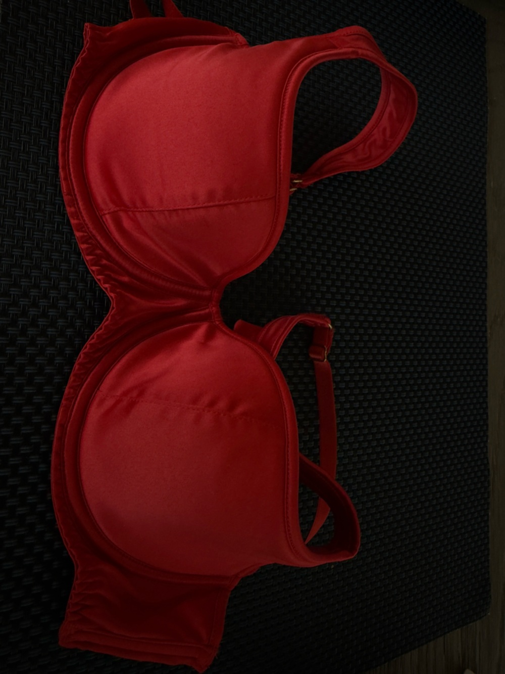 Agent Provocateur Red Satin Underwire Bra with Detachable Straps